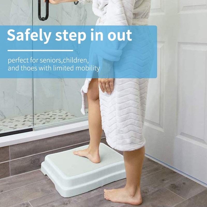 Wefaner Bath Shower Step,Stackable Bathtub Non Slip Safety Step Stool,