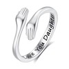 INFUSEU Hug Ring for Daughter Gifts from Mom Father Love