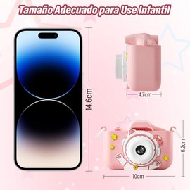 GALASALA Camara para Niños Digital Pantalla 1080P,4800w Píxeles,Pantalla IPS 2.0 Camara Fotografica Niños,Juguetes para Niña Tarjeta Memoria 64GB,Rega