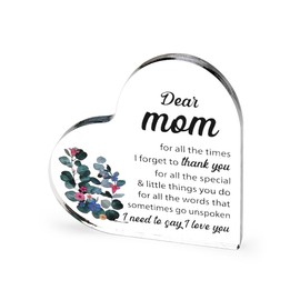 I Love You Mom Gifts Plaque from Son Daughter Unique Valentines Day Gifts for Mom Birthday Gifts for Mommy Decorative Signage for Home Novelty Mother's Day Gift Ideas Thank You Mom Appreciation Gifts