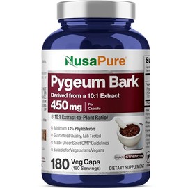 Pygeum Bark 4500mg 180 cápsulas vegetales (sin OMG y sin gluten)