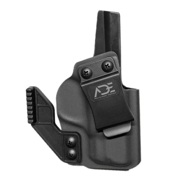 ADE Right Hand IWB Kydex Red Dot Optics Ready Holster with Claw for Smith and Wesson MP Shield 9mm Pistol - Compatible with Shield RMS/RMSC.RMSW/SMS, Sig Saure Romeo Zero, Jp Red Dots Installed.