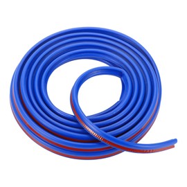 Partuto 1 Pcs 16.40ft 5000mm Universal Car Door Edge Protective Sealing Strip - Car B-Type Door Scratch Protection Guards Anti-scratch Collision - TPE Blue