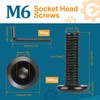 Pack of 30 Flat Head Screws M6 x 20 mm,