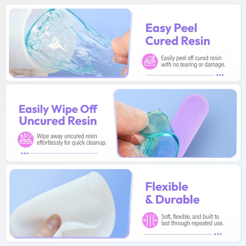 HeyClear Silicone Measuring Cups Kit for Epoxy Resin 250&100ml Mixing