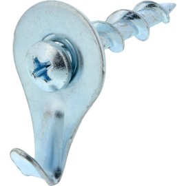 Hillman 122362 Self-Drilling Chrome Wall Dogs with Picture Hanging Hook, up to 50 lbs