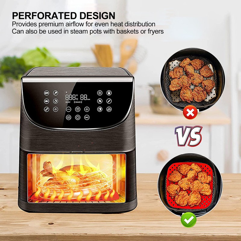 Reusable Air Fryer Mats Stick Proof Dishwasher Safe Oil Resistant