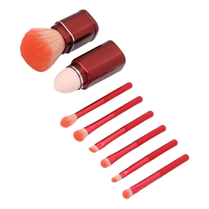 8 in 1 Makeup Brushes Set Telescopic Mini Portable Cosmetic