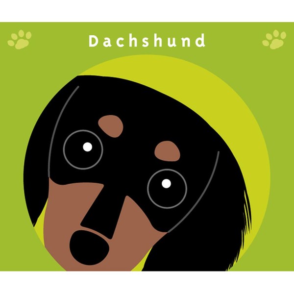 To Ducks Long Black & Tan Dog Sticker Green Back