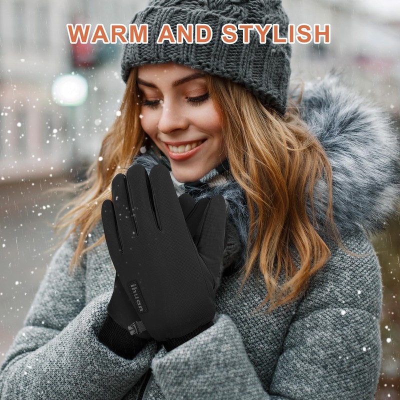 ihuan Winter Waterproof Gloves Cold Weather - Snow Ski Windproof