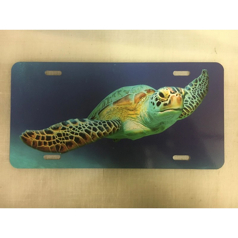 Amel Sea Turtle License Plate Auto Tag Plate Ocean Beach