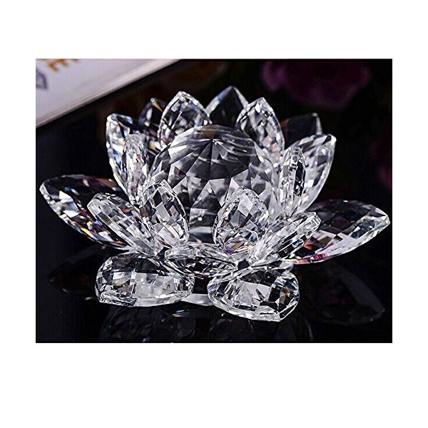 Value for Money Products CRYSTAL LOTUS FLOWER ORNAMENT LARGE CRYSTOCRAFT