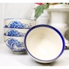 Pack Of 4 Blue Japanese Hokusai Great Wave Design Ceramic