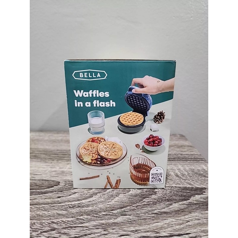 BELLA BLUE SNOWFLAKE MINI 4" WAFFLE MAKER SPECIAL EDITION NEW