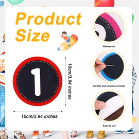 36pcs Line up Spots for Classroom, Round Floor Number Dots Colorful Line-up Sticker Floor Decals for Preschool Kindergarten Teachers Back to School Supplies