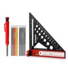 8 in 1 Rafter Square with Carpenter Pencil, 7in Multi-Purpose