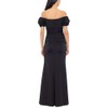 Xscape Womens Rosette Evening Dress Black 4