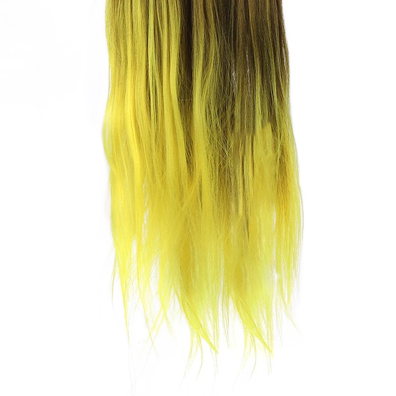 Gradient Wig Hair Mannequin Head Hairdressing Styling Training Braiding Doll