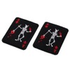 Uniquer 2PCS Red Ace of Black Pirate Edward Military Badge