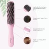 Cepillo de pelo con mango de madera rosa, cerdas de