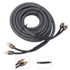 Car Audio Signal Cable Adapter 4.5m/180in Black PVC Plastic Layer