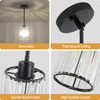 ZSMIHDOH 3 Pack Black Pendant Light, Modern Mini Crystal Pendant