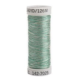 Sulky 142-7025 Metallic Thread for Sewing, Silver and Mint