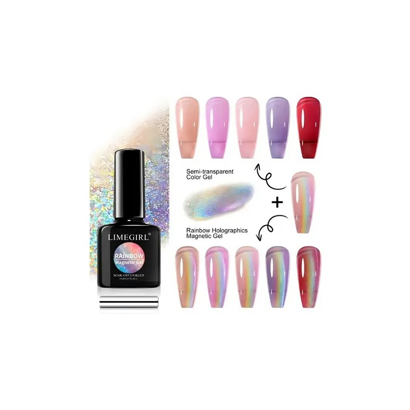 6 Pcs Gel Nail Polish Kit Colourful Nailpolish For Gift