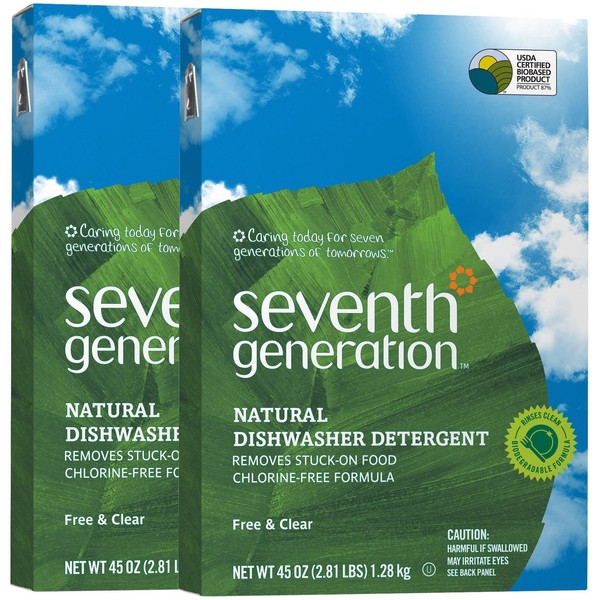 Seventh Generation Auto Dish Powder - 45 oz - 2 pk