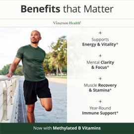 Multivitamin for Men with Methylated Vitamins and Chelated Minerals for Energy, Focus and Immune Health – Premium Daily Mens Multivitamins & Multiminerals – 60 Capsules