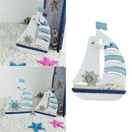 Wooden Nautical Decoration Sailing Boat Ornaments for Home Bedroom Office Desktop Crafts Sailor Nautical Favors Size S