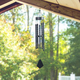 Unbranded 40" Long Tuned Wind Chime Traditional Navy Blue Tube
