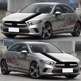 5Pcs Car Side Door Body Hood Rearview Mirror Decal Stripes Sticker Racing Decals