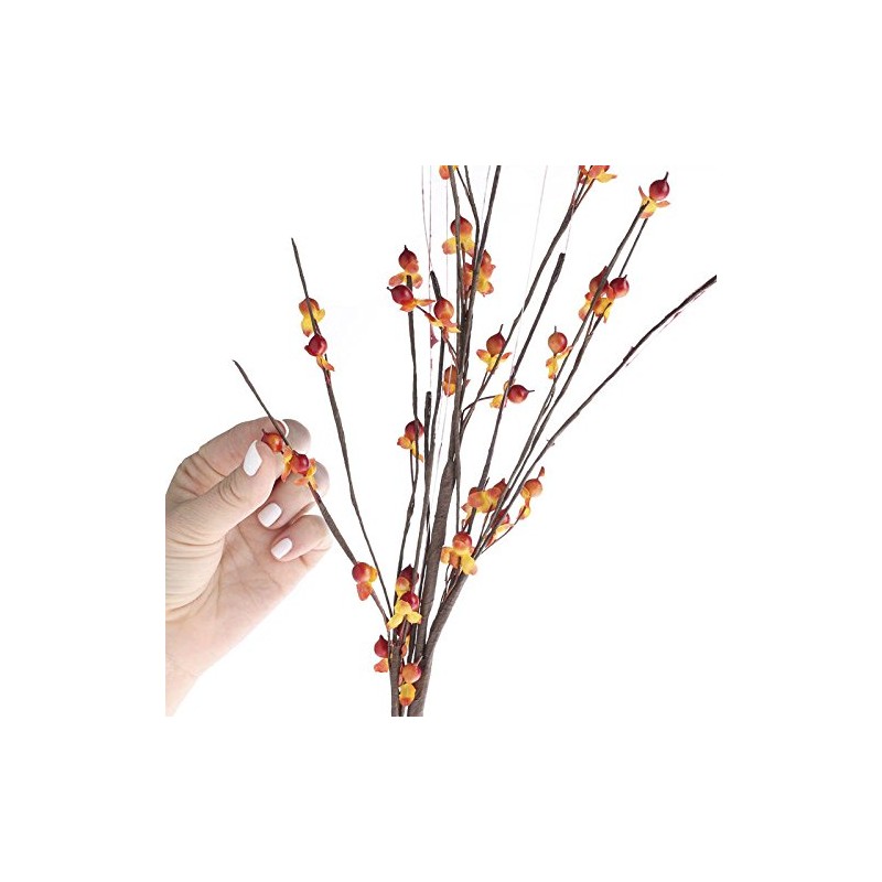 Factory Direct Craft Artificial Fall Bittersweet and Twig Sprays -