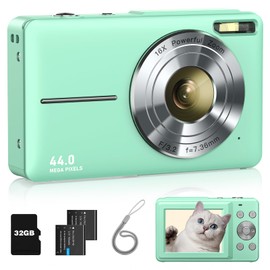 Lecran Digital Camera, 44 Megapixels, 1080P Video Recording, Autofocus, AF Function, HD Camera, Image Stabilization, Lightweight, Portable, Convenient to Carry, USB C Charging, 2.4 Inch IPS Screen,
