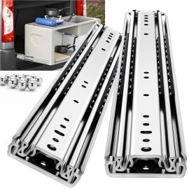 YENUO Heavy Duty Steel Modern Full Extension Side Mount Ball Bearing Drawer Slides with Lock Custom Length Load 500 Lbs 1 Pairsize: 12in(300mm), color: Without lock-1pr