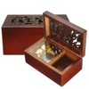 FnLy Antique Engraved Wooden Wind-Up Musical Box,Lilium from Elfen Lied