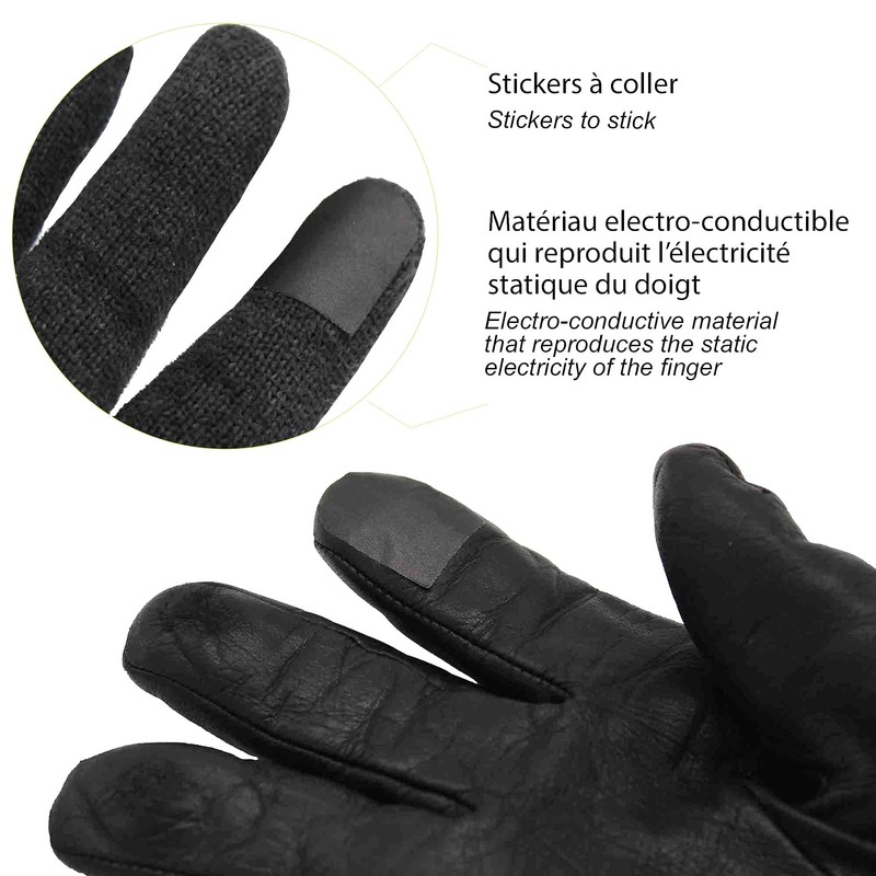 Wantalis Sticker to make gloves tactile black (10 per pack),