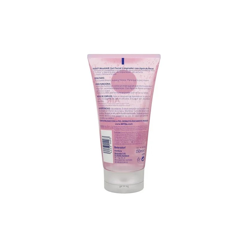 Gel Limpiador Facial Nivea Micellair Agua De Rosas 150 Ml