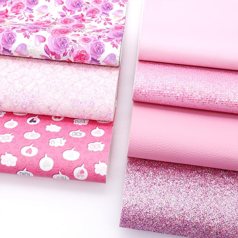 CraftsFabrics 7pcs/Set A4 (21cm x 30cm /8" x 12") Pink