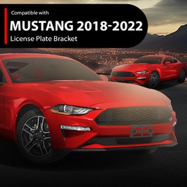 Front License Plate Bracket Holder Mounting, Fit Ford Mustang Bullitt/Mach 1/ GT/EcoBoost 2018-2023, JR3Z17A385AA, FO1068169