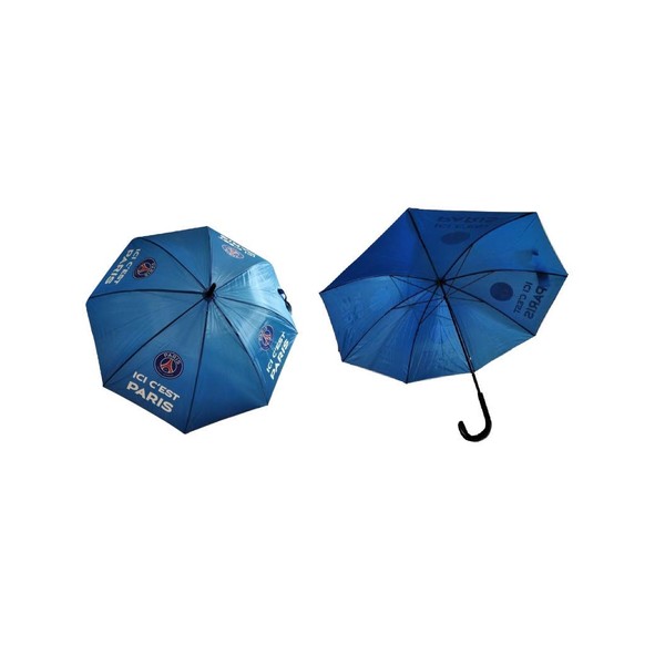 Parapluie canne PSG Bleu