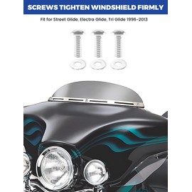 AEEAST 38Pcs Stainless Steel Inner Batwing Fairing Bolt Windshield Trim Screw, Motorcycle Windshield Bolts Fit for Harley Touring Street Glide Tri Glide Road Glide Trike Electra Glide models 1996-Up