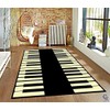 Champion Rugs Music Theme Area Rug Music Instruments Note Piano