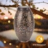 Hanging Solar Lantern Hollowed Out Chrysanthemum Shadow Lantern Retro Garden