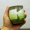 Kutani Ware Yunomi Ginai (Green), Ceramic, Japanese Tableware, Tea Bowl,