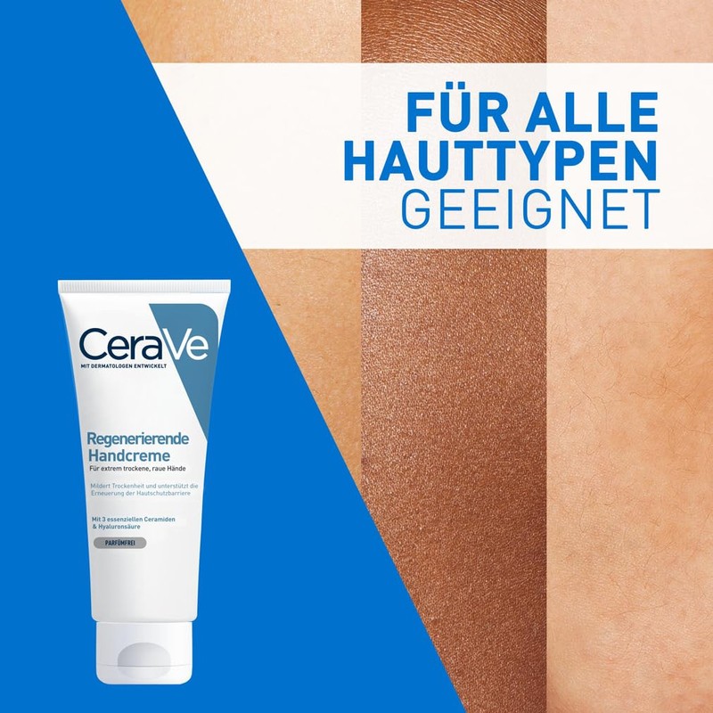 CeraVe Regenerating Hand Cream, Gentle Cream for Sensitive Skin, No
