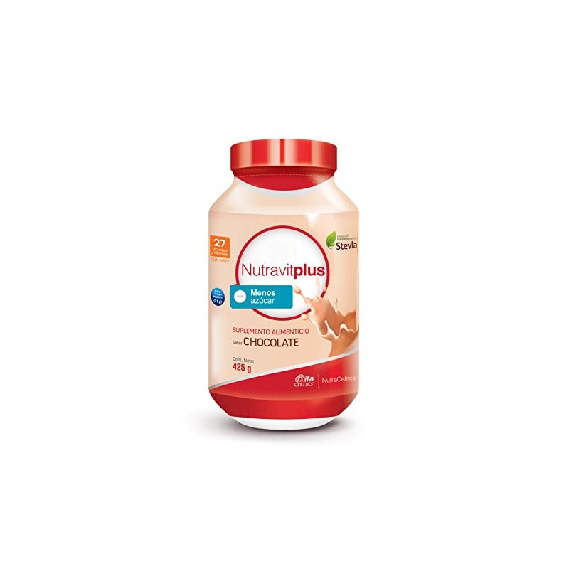 Nutravit Plus Reducido en Azúcar Suplemento Alimenticio Endulzado con Stevia