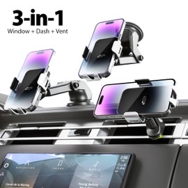 Bracketron PwrUp Auto 15W Qi Fast Wireless Charging Car Mount Dashboard Windshield Air Vent Cell Phone Charger Cellphone Holder Desk Night Stand