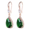 Linawe Earrings, Women's, Jewelry, Diamonds, Mother's, Rose Gold, Created Emerald